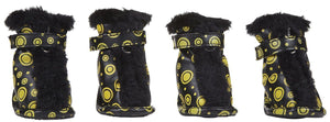 Pet Life ® Fur-Comfort 3M Insulated Fashion Fur and PVC Waterproof Winter Dog Boots - S...