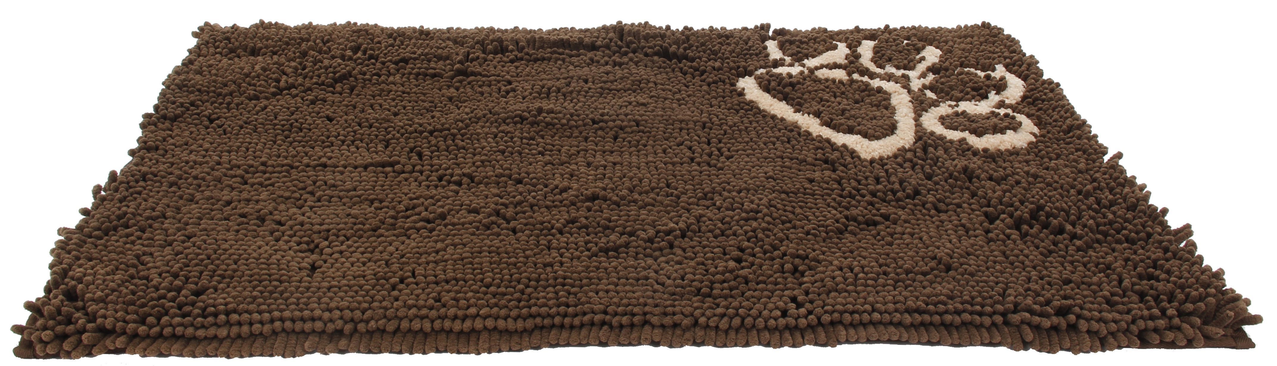 Pet Life ® 'Fuzzy' Quick-Drying Anti-Skid and Machine Washable Dog Mat Dark Brown 