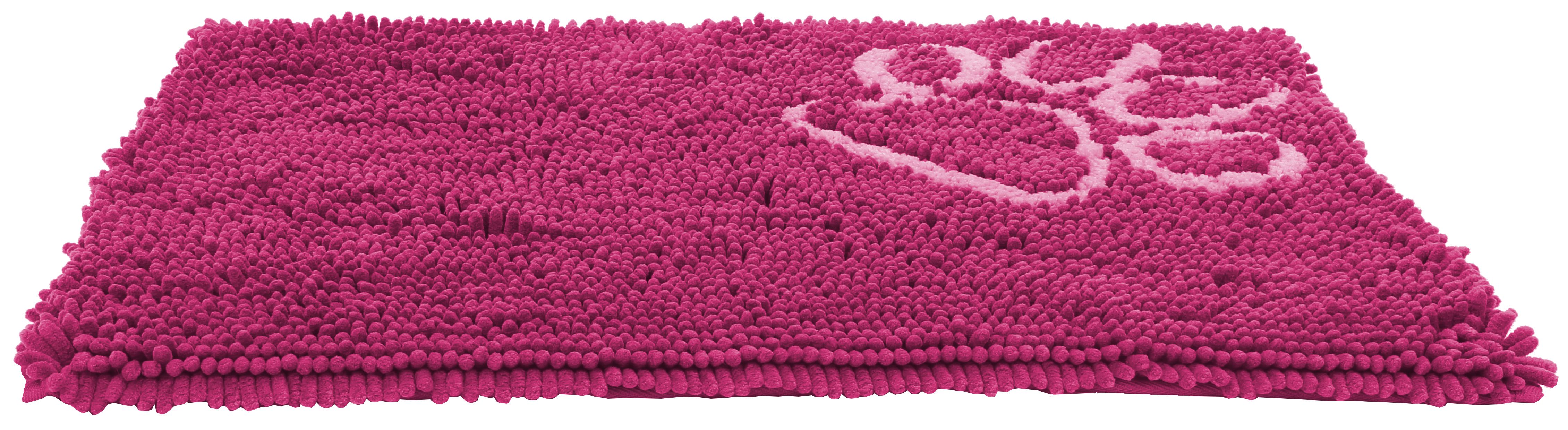 Pet Life ® 'Fuzzy' Quick-Drying Anti-Skid and Machine Washable Dog Mat Pink 