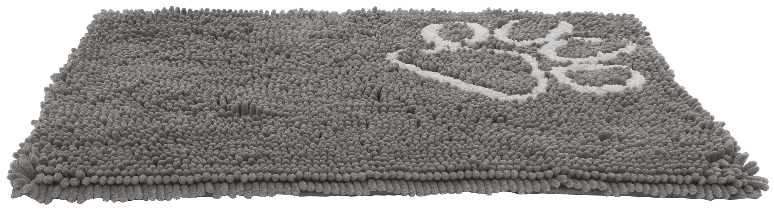 Pet Life ® 'Fuzzy' Quick-Drying Anti-Skid and Machine Washable Dog Mat Gray 