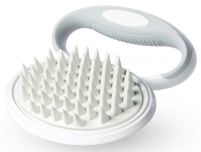 Pet Life ® 'Gyrater' Swivel Travel Silicone Massage Grooming Pet Brush  