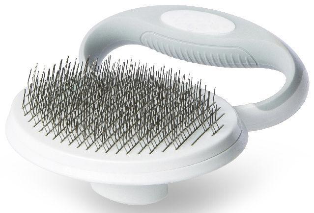 Pet Life ® 'Gyrater' Travel Self-Cleaning Swivel Grooming Slicker Pet Brush  