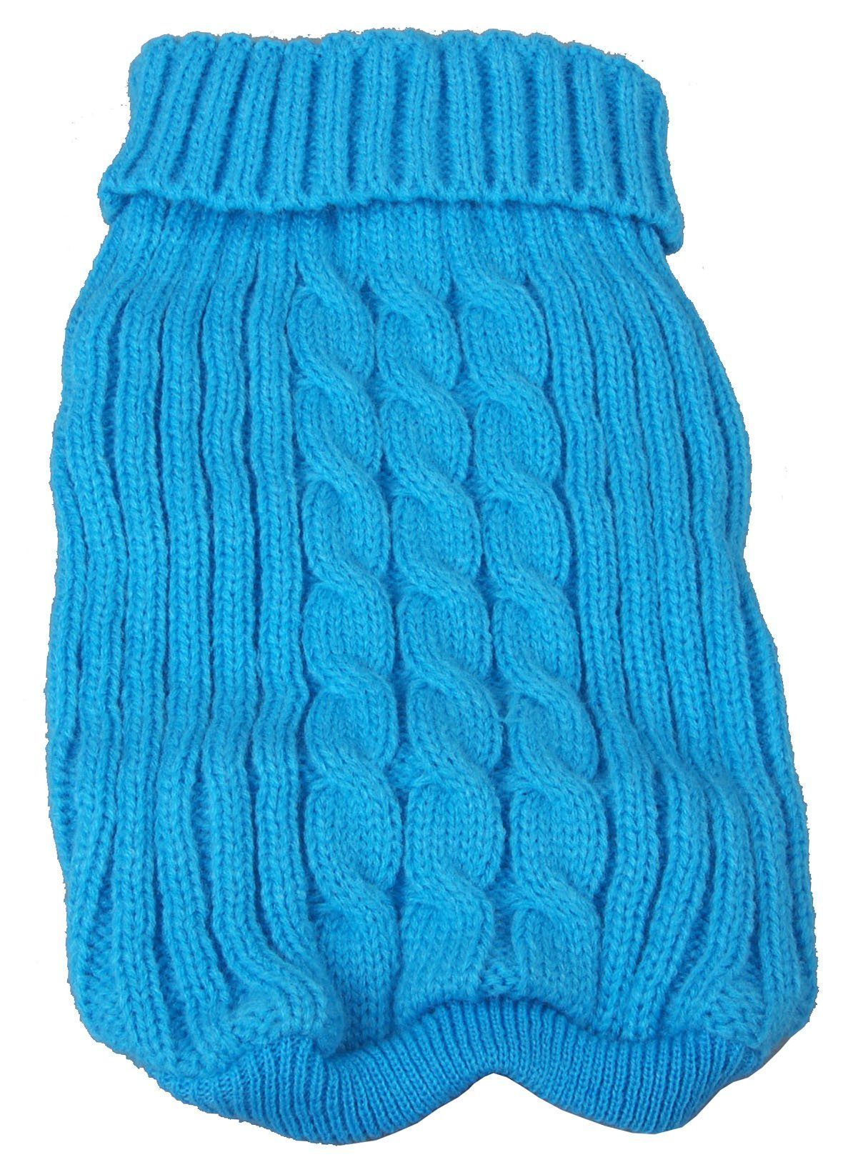 Pet Life ® Heavy Cotton Rib-Collared Fashion Dog Sweater X-Small Light Blue