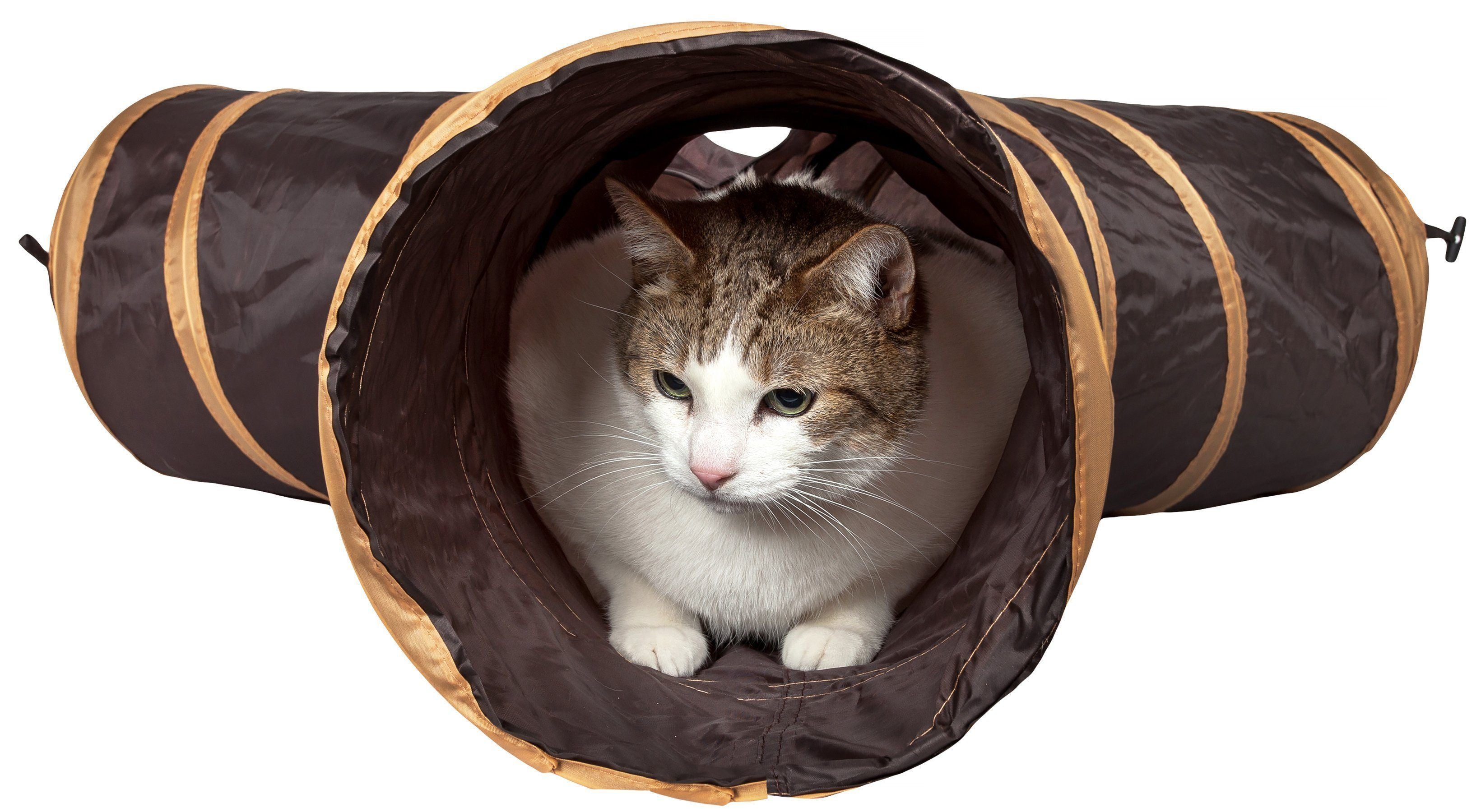 Pet Life ® 'Kitting-Go-Seek' Collapsible Folding Travel 3-way Kitty Cat Tunnel  