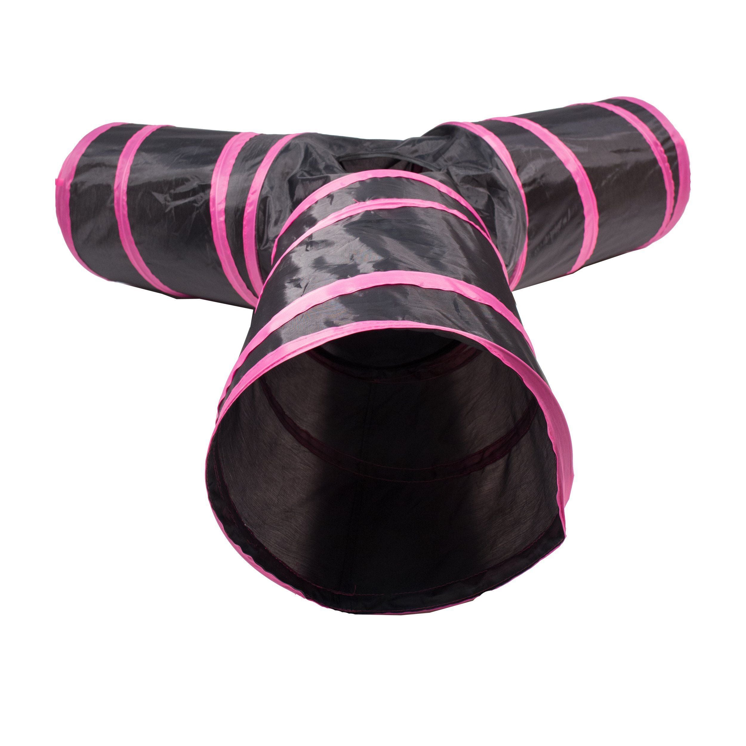 Pet Life ® 'Kitting-Go-Seek' Collapsible Folding Travel 3-way Kitty Cat Tunnel  