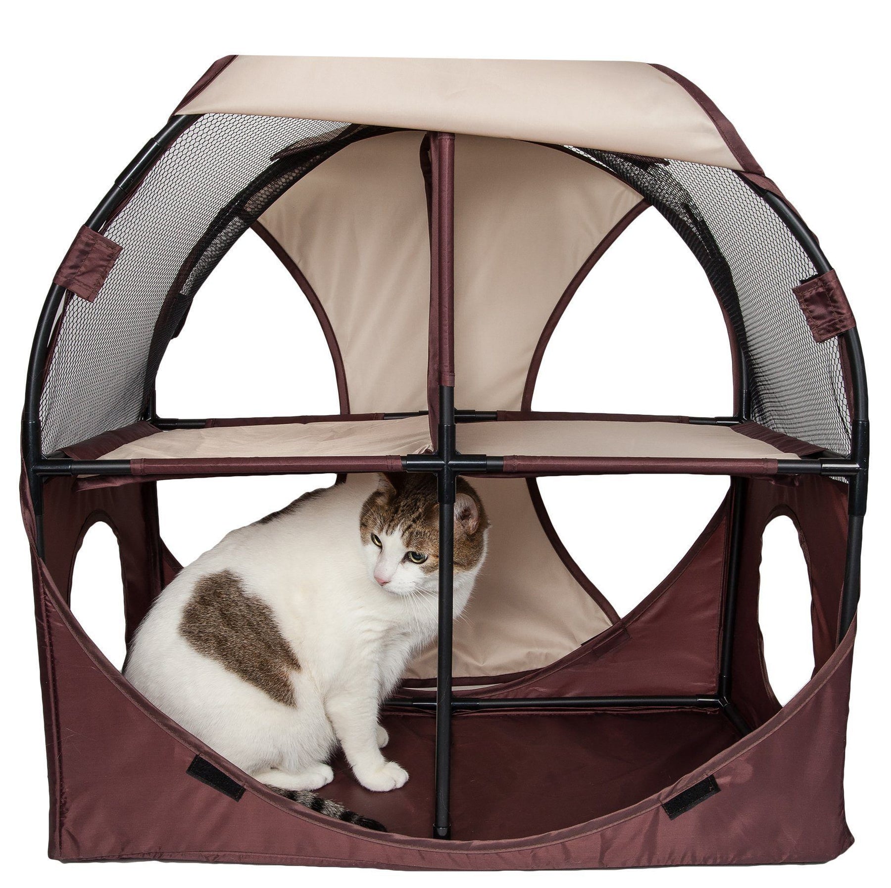 Pet Life Interactive Collapsible Travel Cat Tree Maze Lounger