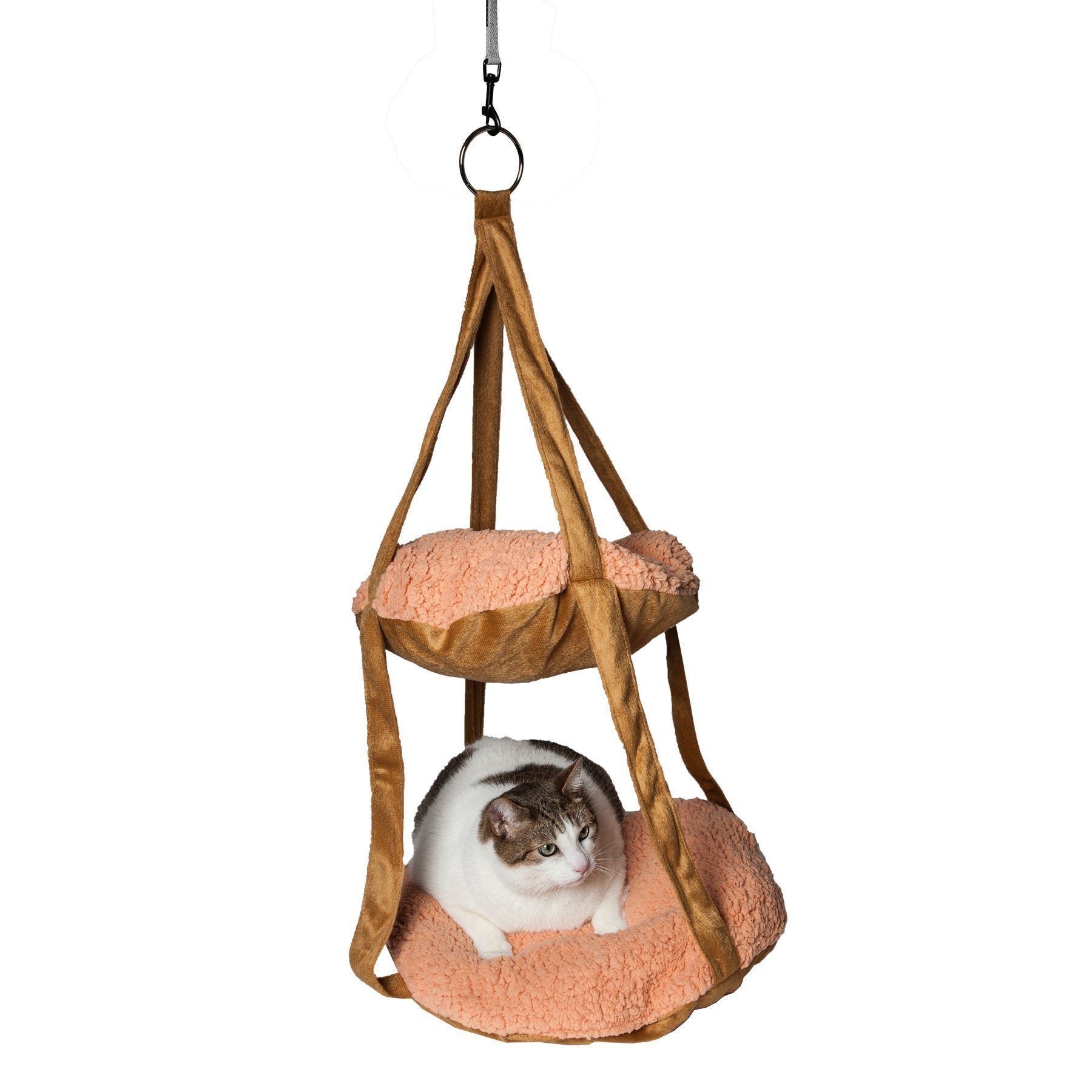 Pet Life ® 'Kittyhaus' Dual-Lounge Hanging Relaxing Kitty Cat Pillow Bed Hammock Lounger  