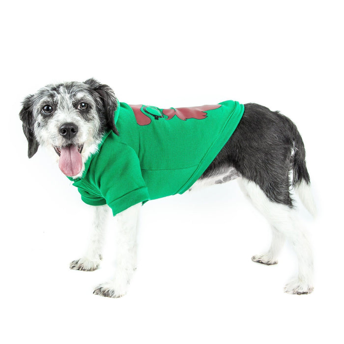 Pet Life ® LED Lighting 'Cool Santa Shades' Hooded Dog Costume Sweater w/ Included Batt...