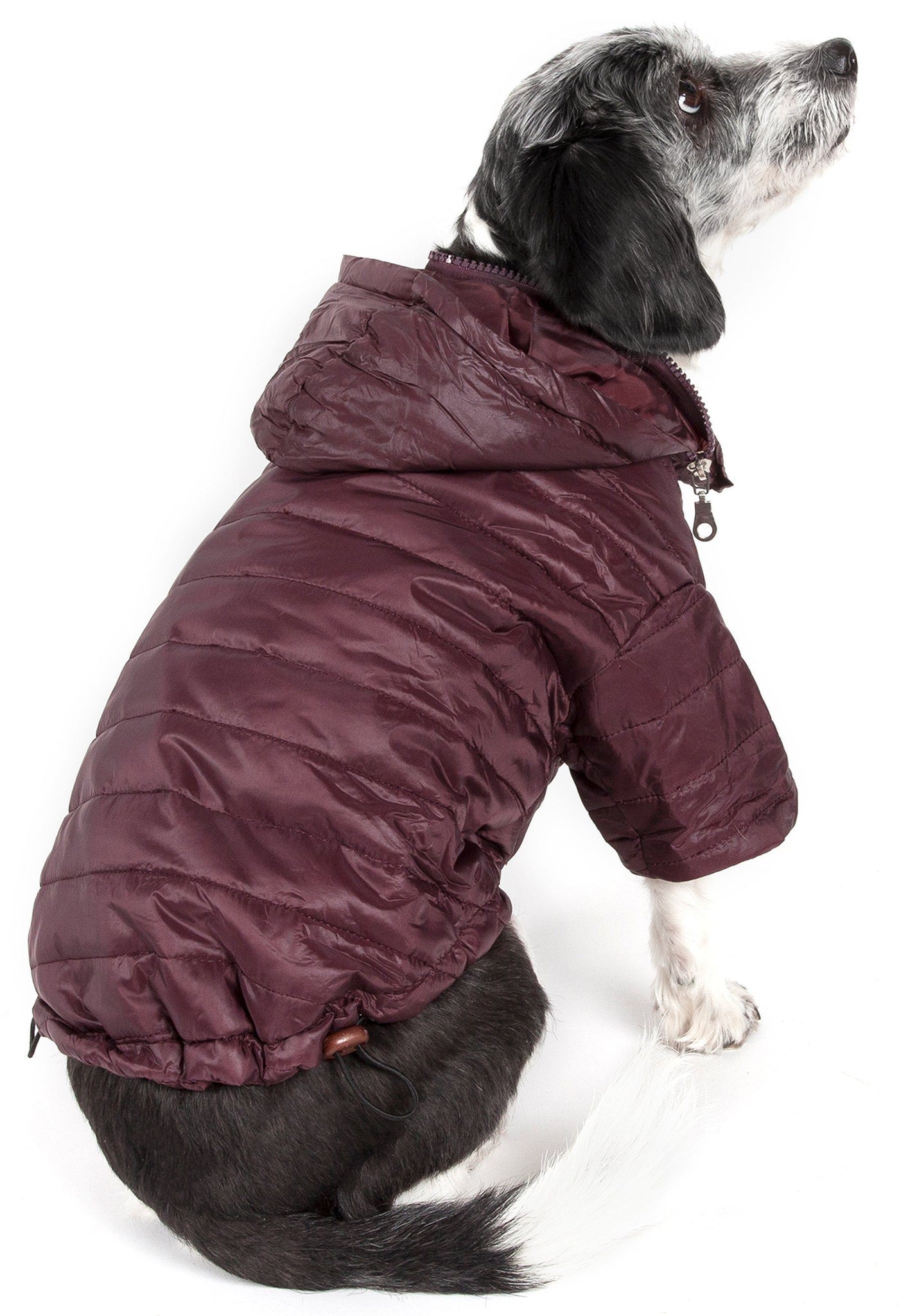 Frisco Lightweight Faux Fur Pink Puffer Dog & Cat Coat, X-Small