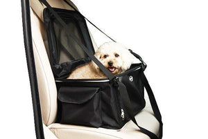Pet Life ® Lightweight Collapsible Safety Travel Wire Folding Pet Dog Car Seat Carseat ...