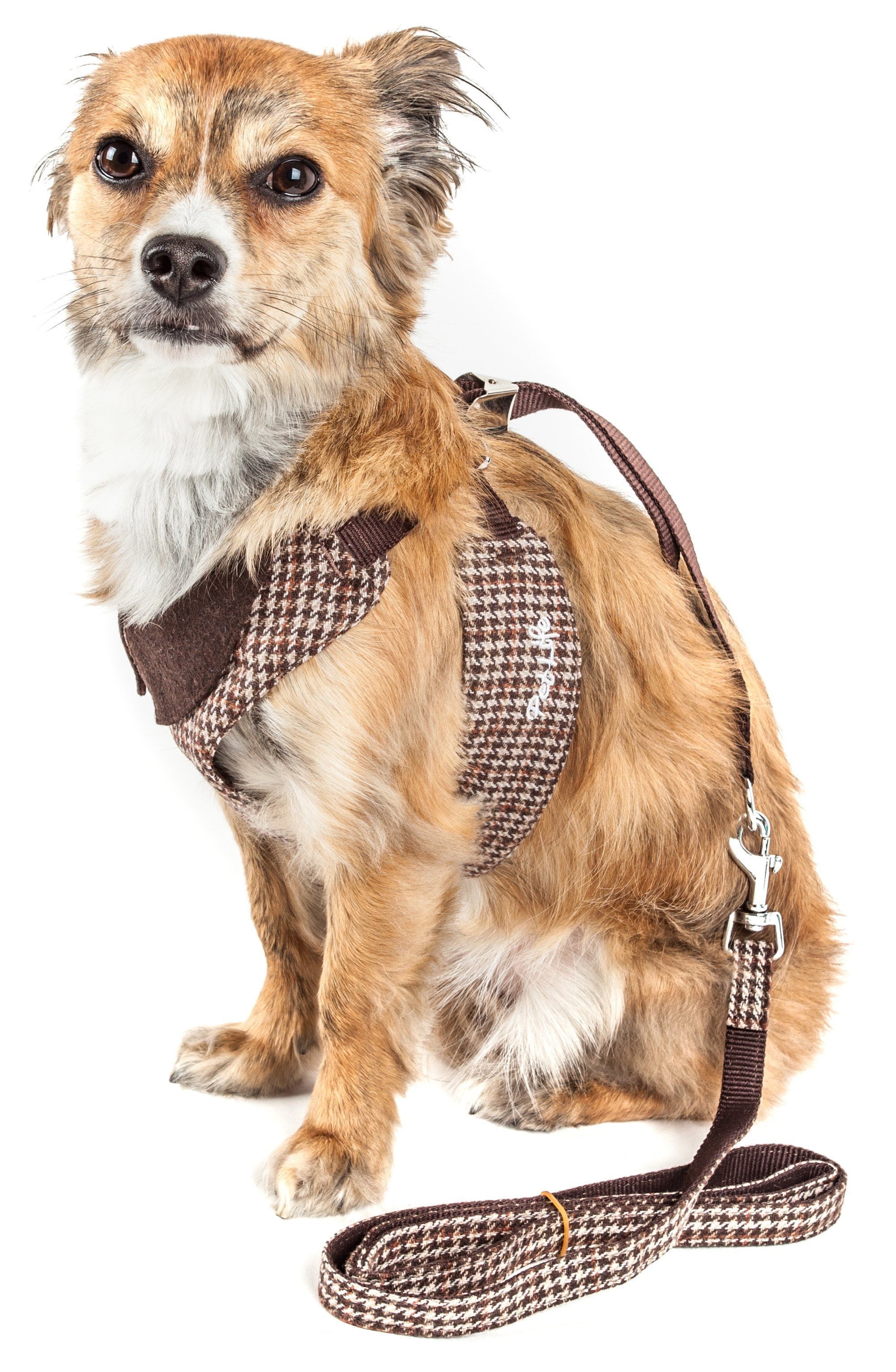 Pet Life ®  Luxe 'Houndsome' 2-In-1 Adjustable Designer Dog Harness and Leash  