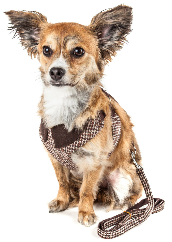 Pet Life ®  Luxe 'Houndsome' 2-In-1 Adjustable Designer Dog Harness and Leash