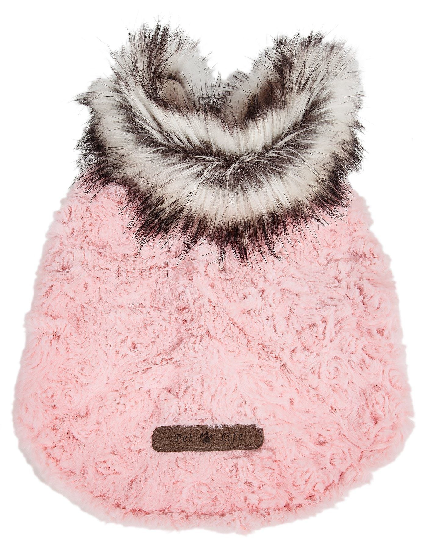 Pet Life ®  Luxe 'Pinkachew' Charming Fashion Mink Fur Dog Coat  