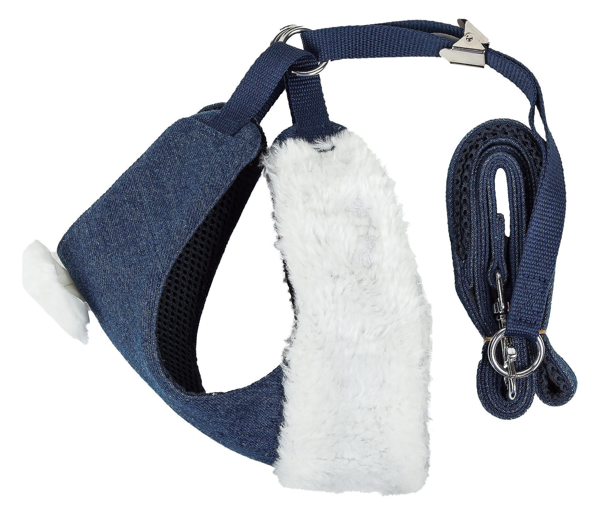 Pet Life ® Luxe 'Pom Draper' 2-In-1 Adjustable Fashion Dog Harness and Leash  