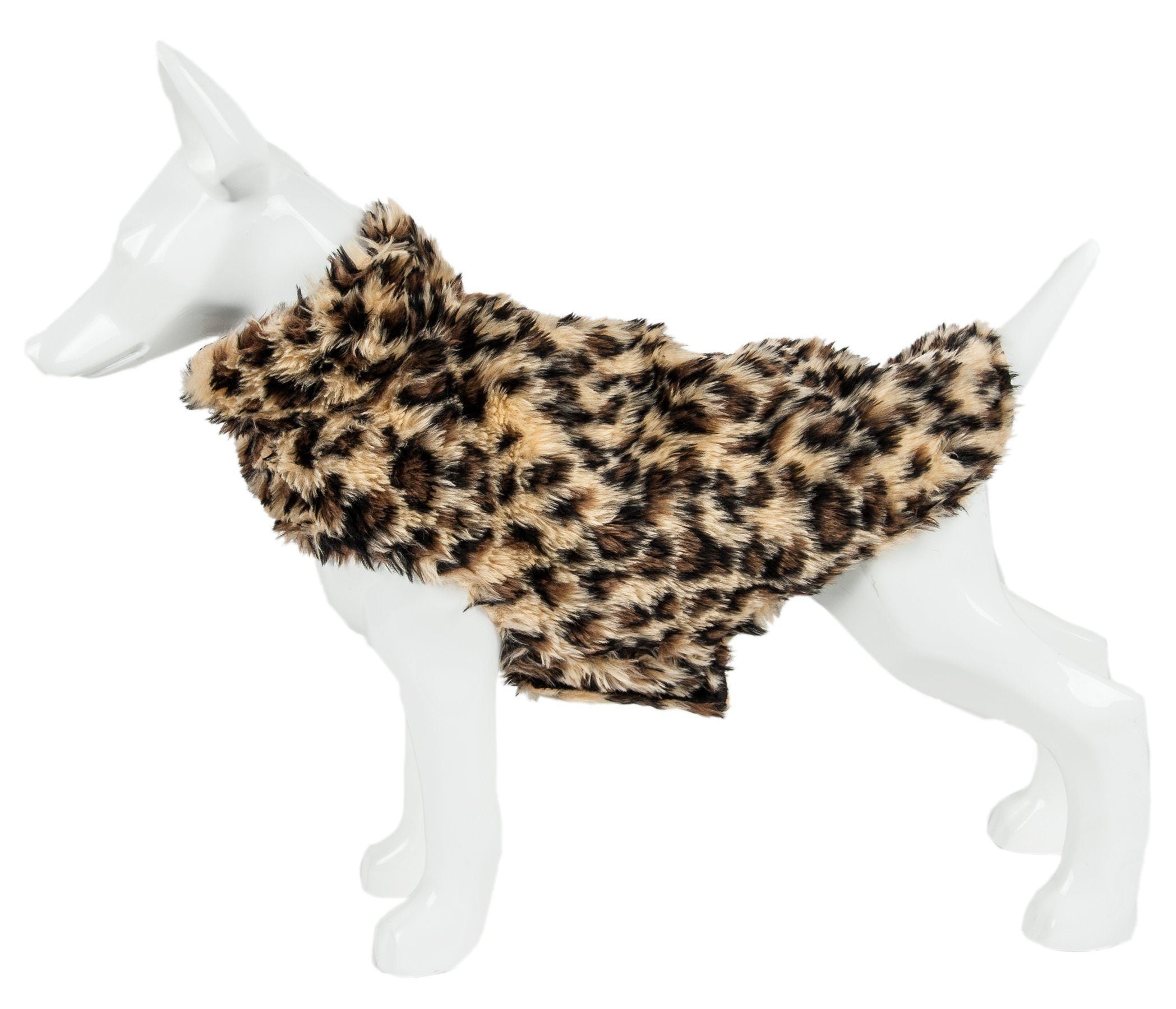 Pet Life ®  Luxe 'Poocheetah' Cheetah-Spotted Designer Mink Fur Dog Coat  