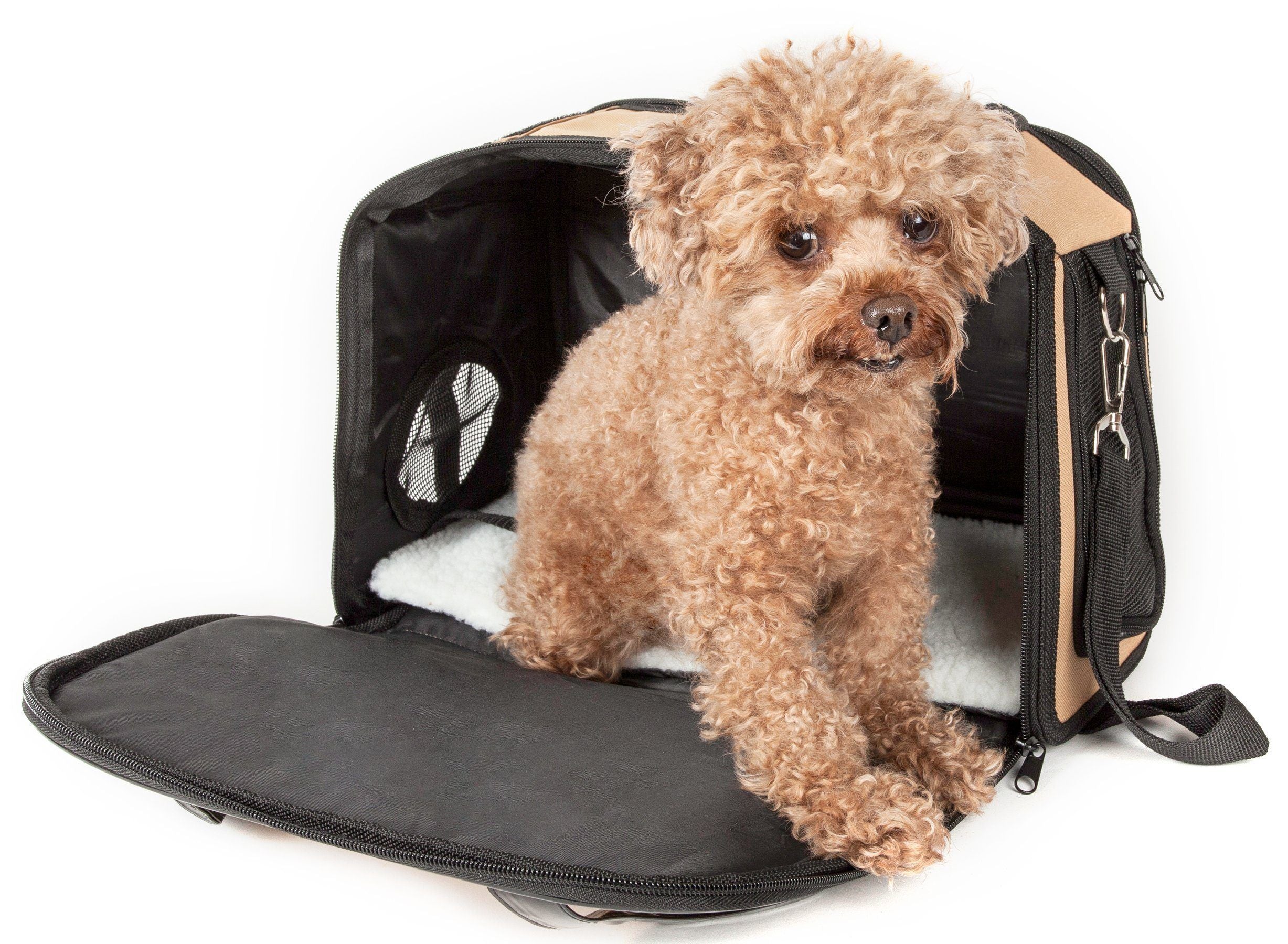 Pet Life ® Mystique Airline Approved Fashion Designer Travel Pet Dog Carrier w/ Pouch  