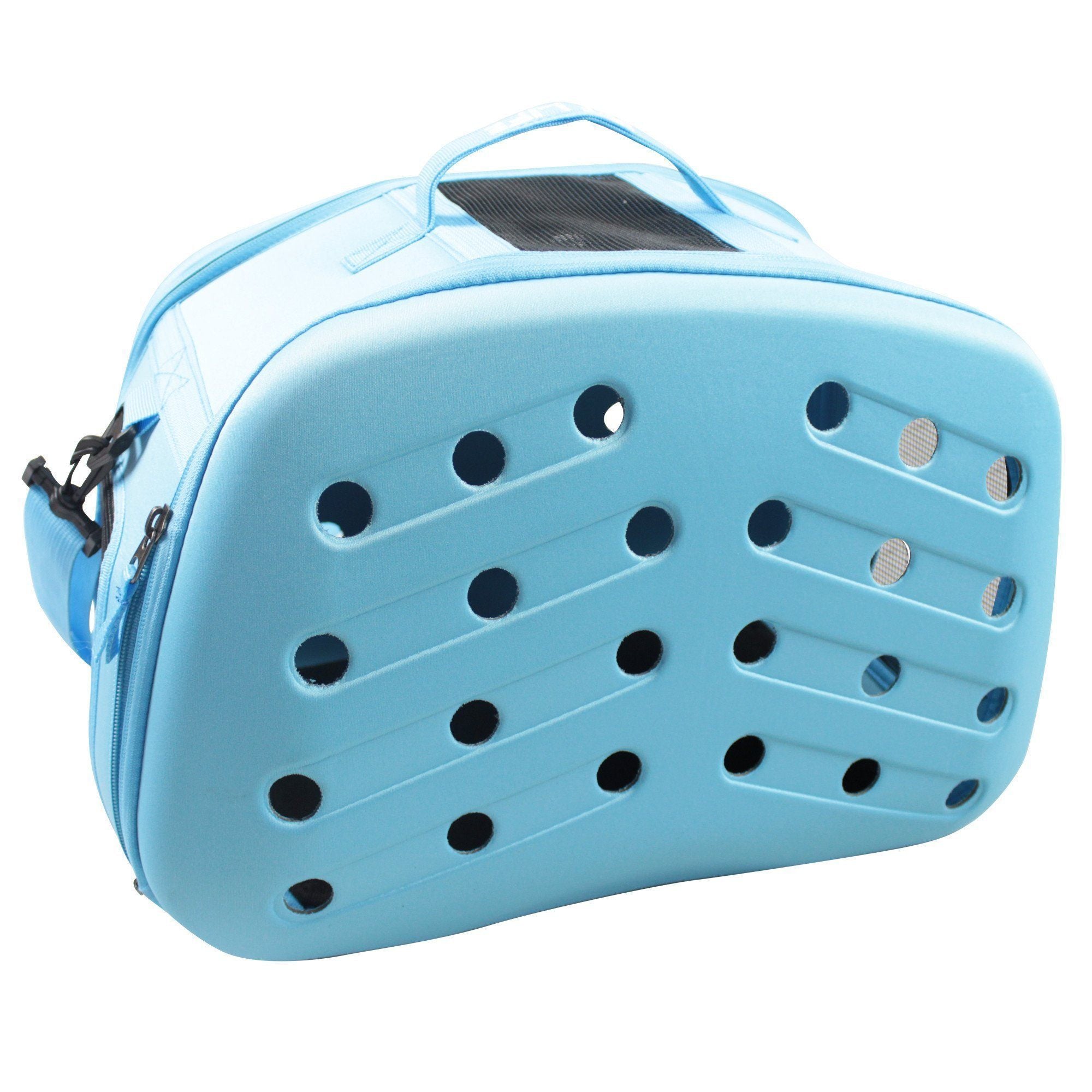 Pet Life ® 'Narrow Shelled' Perforated Lightweight Collapsible Military Grade Fashion Designer Travel Pet Dog Carrier Crate  