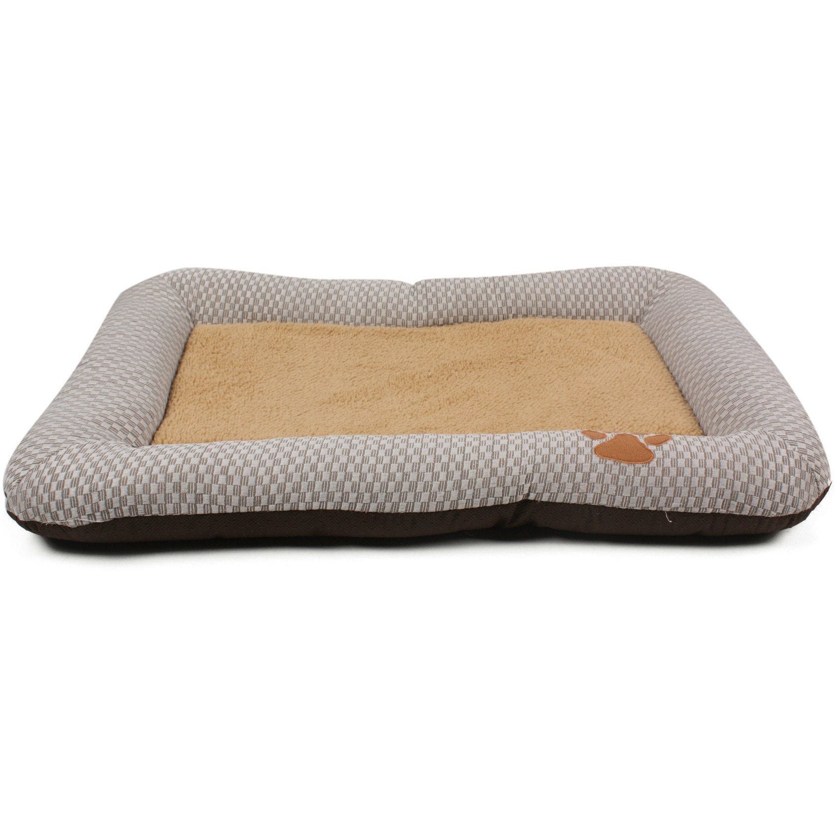 Pet Life ® 'Neutral Carpentry' Fashion Designer Nano-Silver Anit-Bacterial Pet Dog Bed Lounge Default Title 