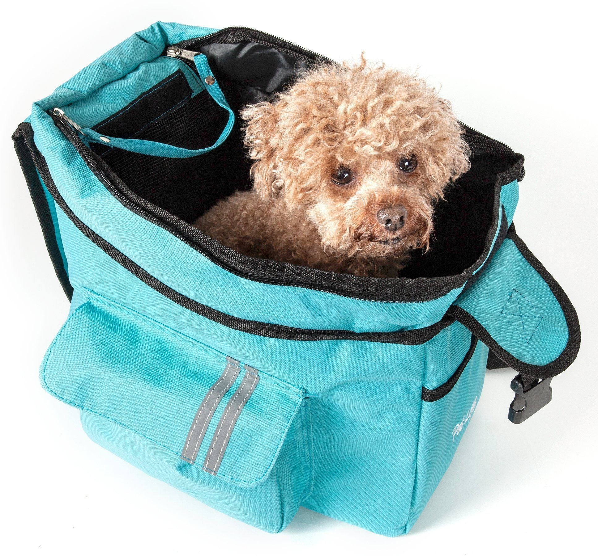 Pet Life ® Over-The-Shoulder Back-Supportive Fashion Sporty Pet Dog Carrier w/ Pouch  