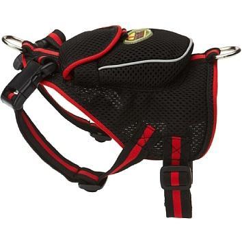 Pet Life ® 'Pocket Bark' Reflective Adjustable Fashion Pet Dog Harness w/ Hook-and-Loop Pouch and Dual Harness Rings  
