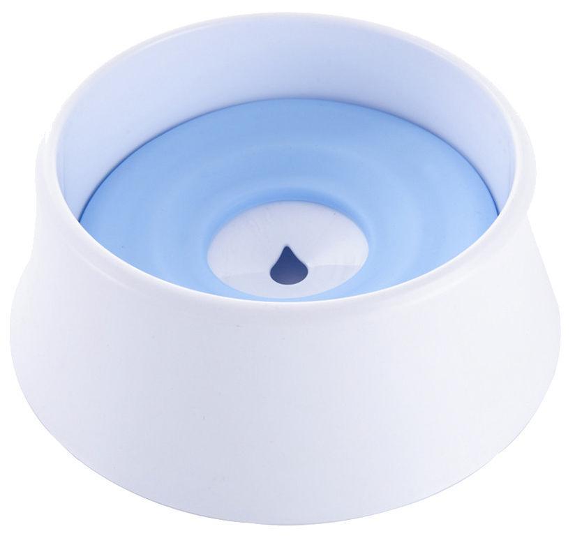 Pet Life ® 'Pud-Guard' Anti-Spill Floating Water and Food Bowl Blue 