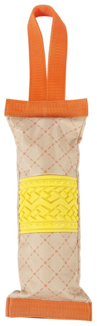 Pet Life ® 'Quash' Water Bottle Inserting Nylon and Rubber Crackling Dog Toy Orange 