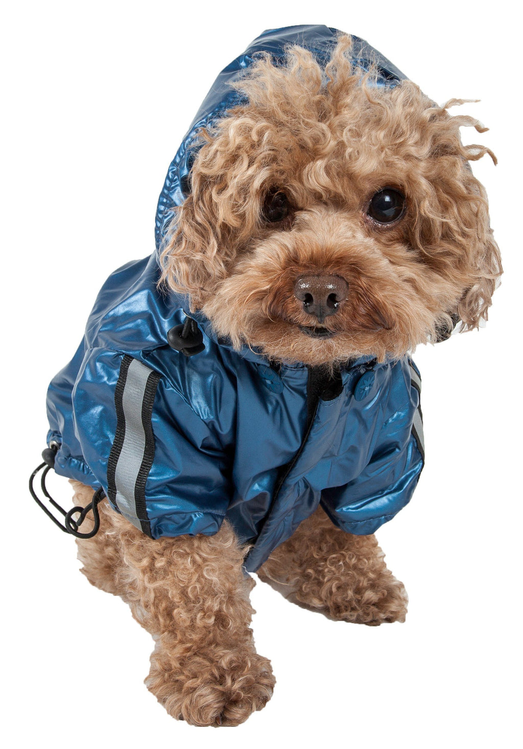 Pet Life ® 'Reflecta-Sport' Multi-Adjustable Reflective Weather-Proof Dog Raincoat w/ R...