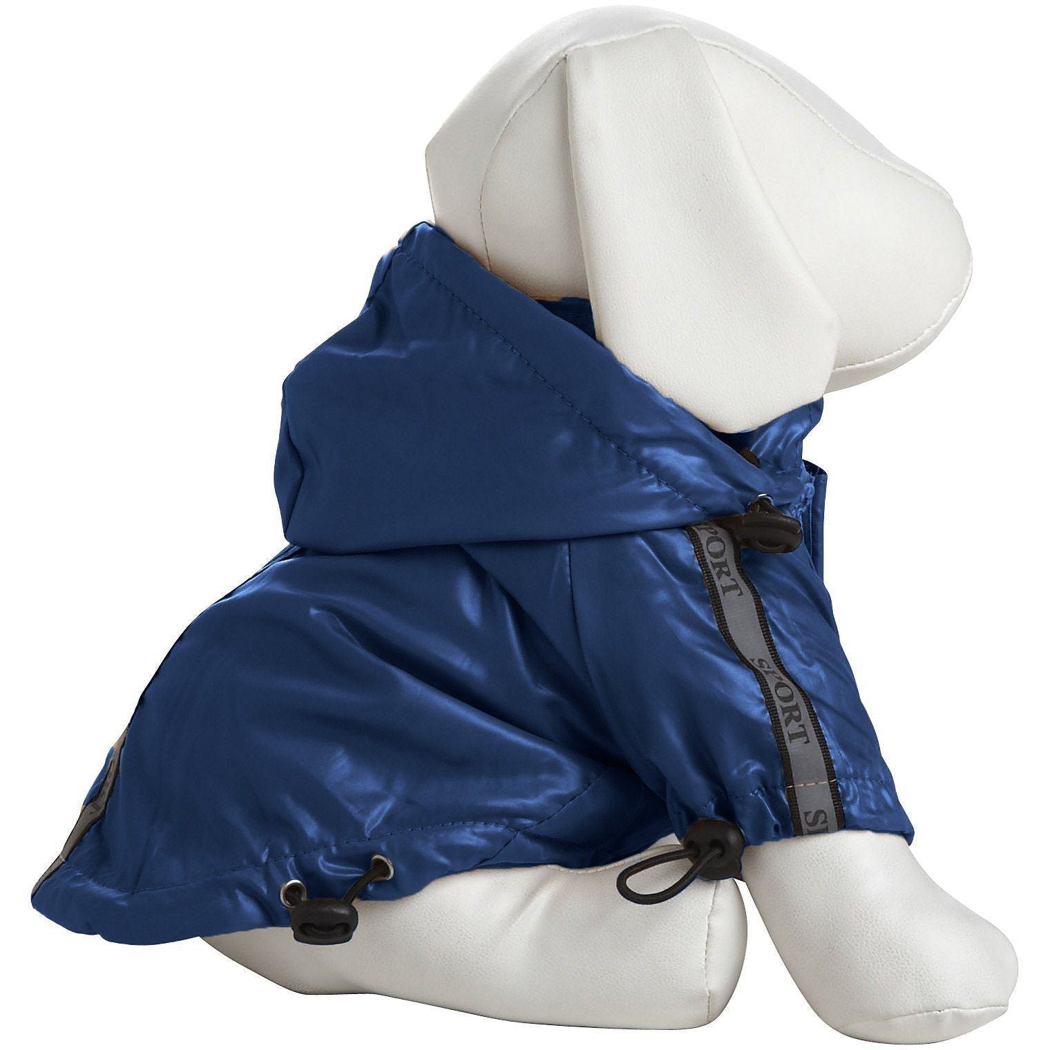 Pet Life ® 'Reflecta-Sport' Multi-Adjustable Reflective Weather-Proof Dog Raincoat w/ Removable Hood  