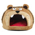 Pet Life ® 'Roar Bear' Snuggle Plush Polar Fleece Fashion Designer Pet Dog Bed House Lounge Light Brown 