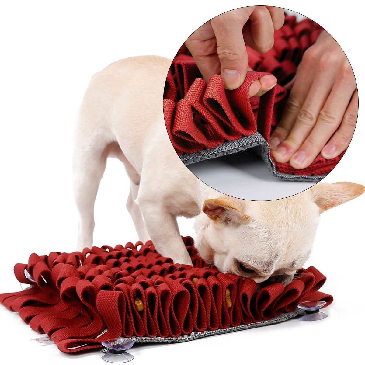 Pet Life ® 'Sniffer Grip' Interactive Anti-Skid Suction Pet Snuffle Mat  