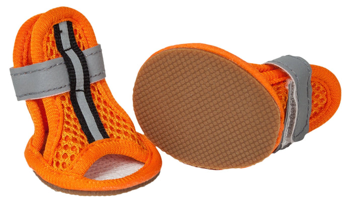 Pet Life ® 'Sporty-Supportive' Water-Resistant Mesh Dog Sandals Shoes- Set Of 4