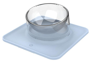 Pet Life ® 'Surface' Anti-Skid and Anti-Spill Curved and Clear Removable Pet Bowl