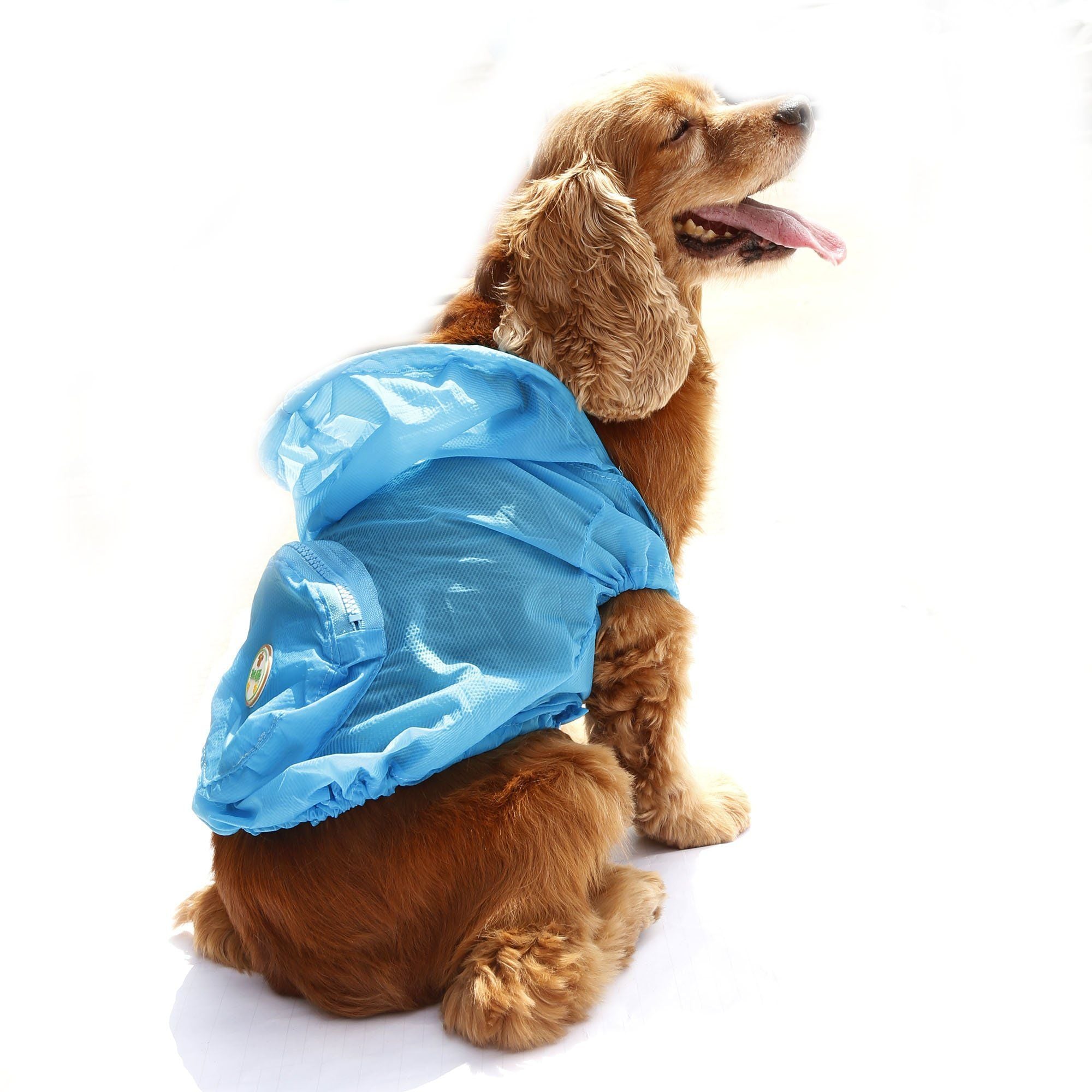 Pet Life ® 'Thunder Paw' Ultimate Waterproof Collapsible Multi-Adjustable Travel Dog Raincoat  