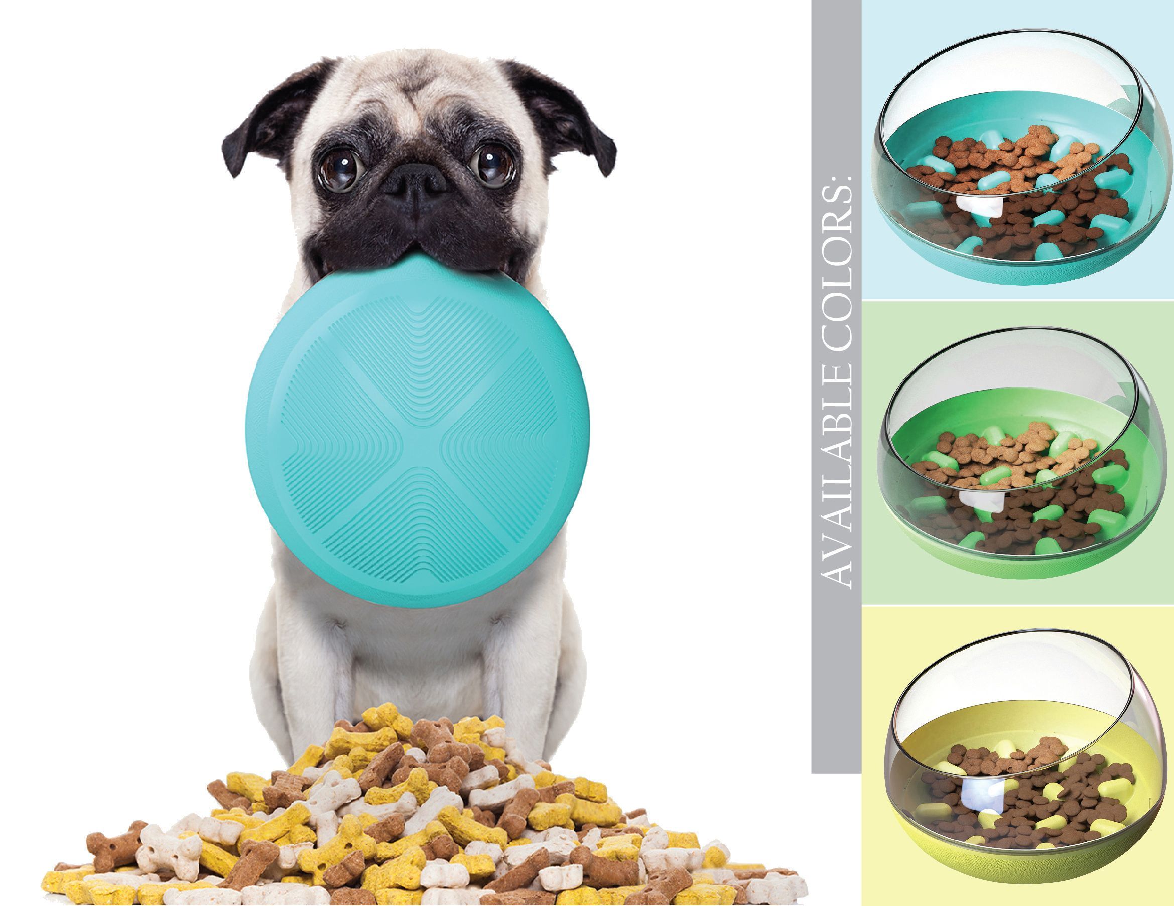 Pet Life ® 'Tumbowl' Slow Feeding Pet Bowl  