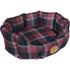 Pet Life ® 'Wick-Away' Wick-proof Nano-Silver and Anti-Bacterial Water Resistant Rounded Circular Pet Dog Bed Lounge X-Small Red, Blue Plaid
