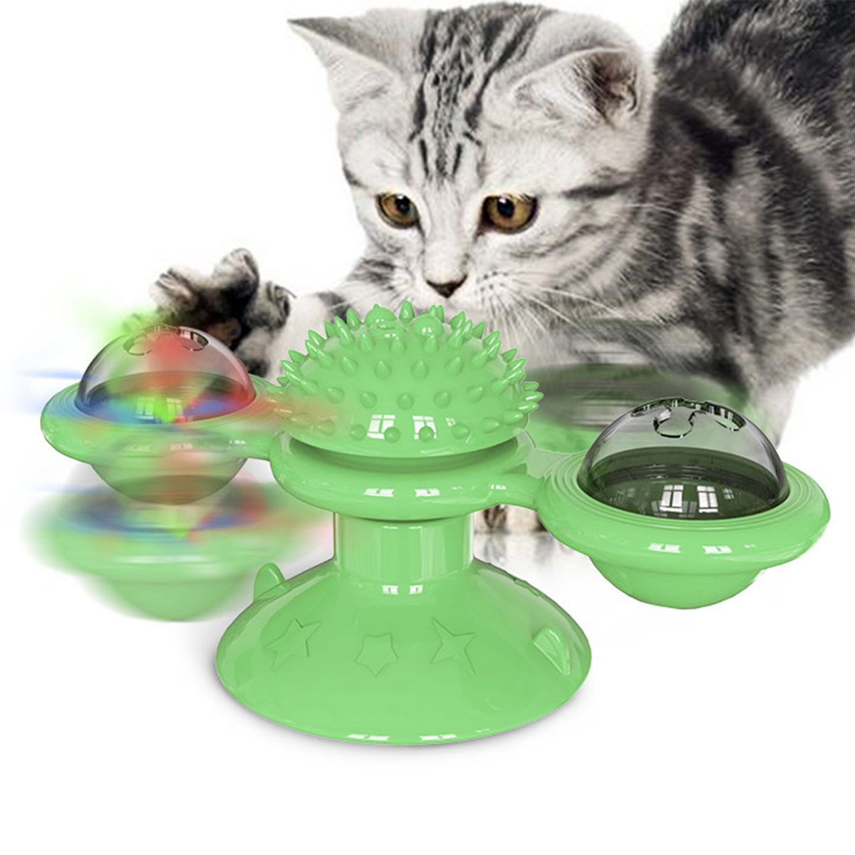 Pet Life ® 'Windmill' Rotating Suction Cup Spinning Cat Toy  