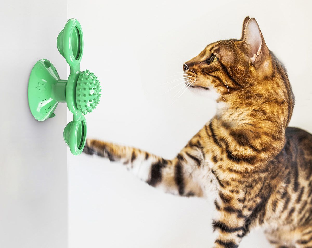 Pet Life ® 'Windmill' Rotating Suction Cup Spinning Cat Toy  