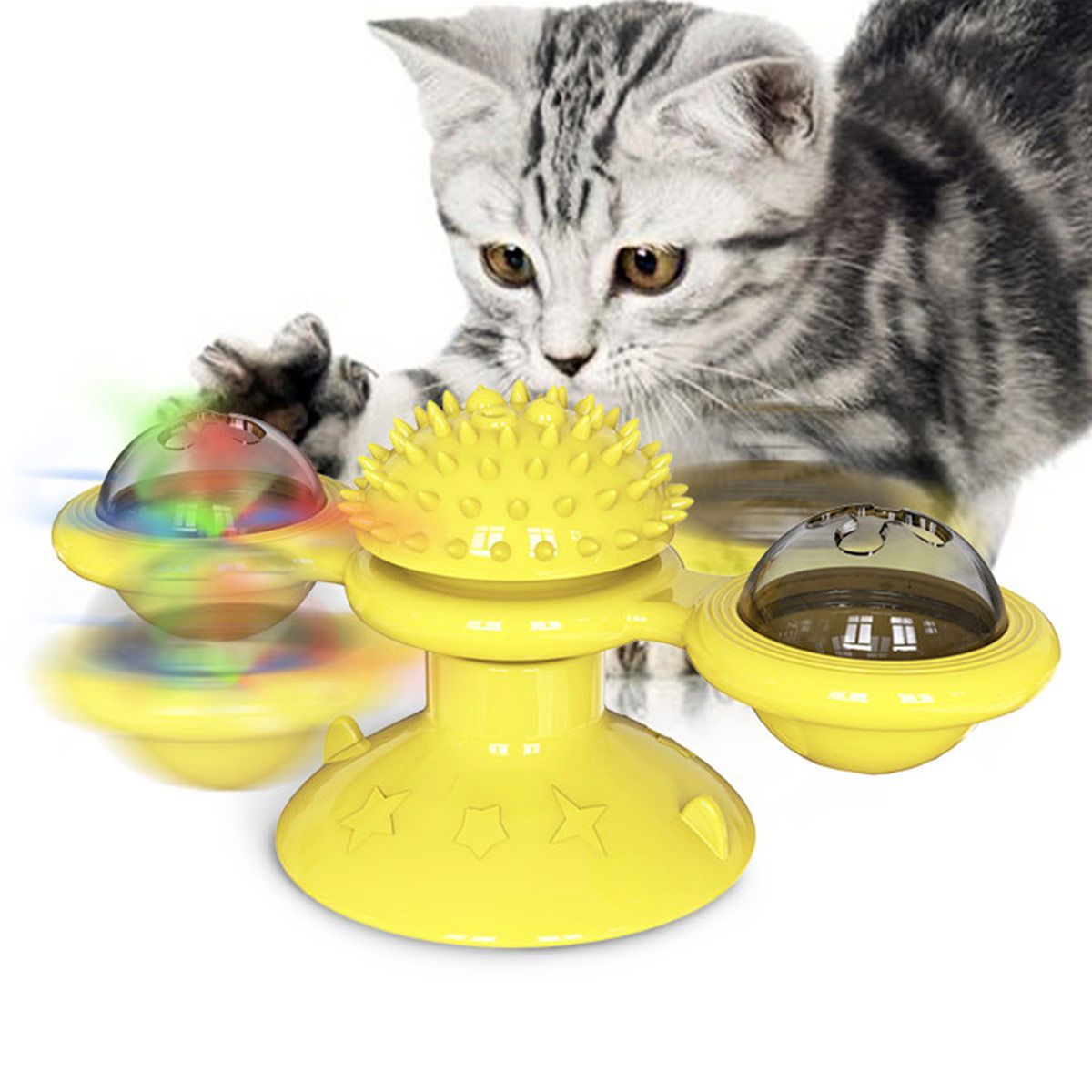 Pet Life ® 'Windmill' Rotating Suction Cup Spinning Cat Toy  