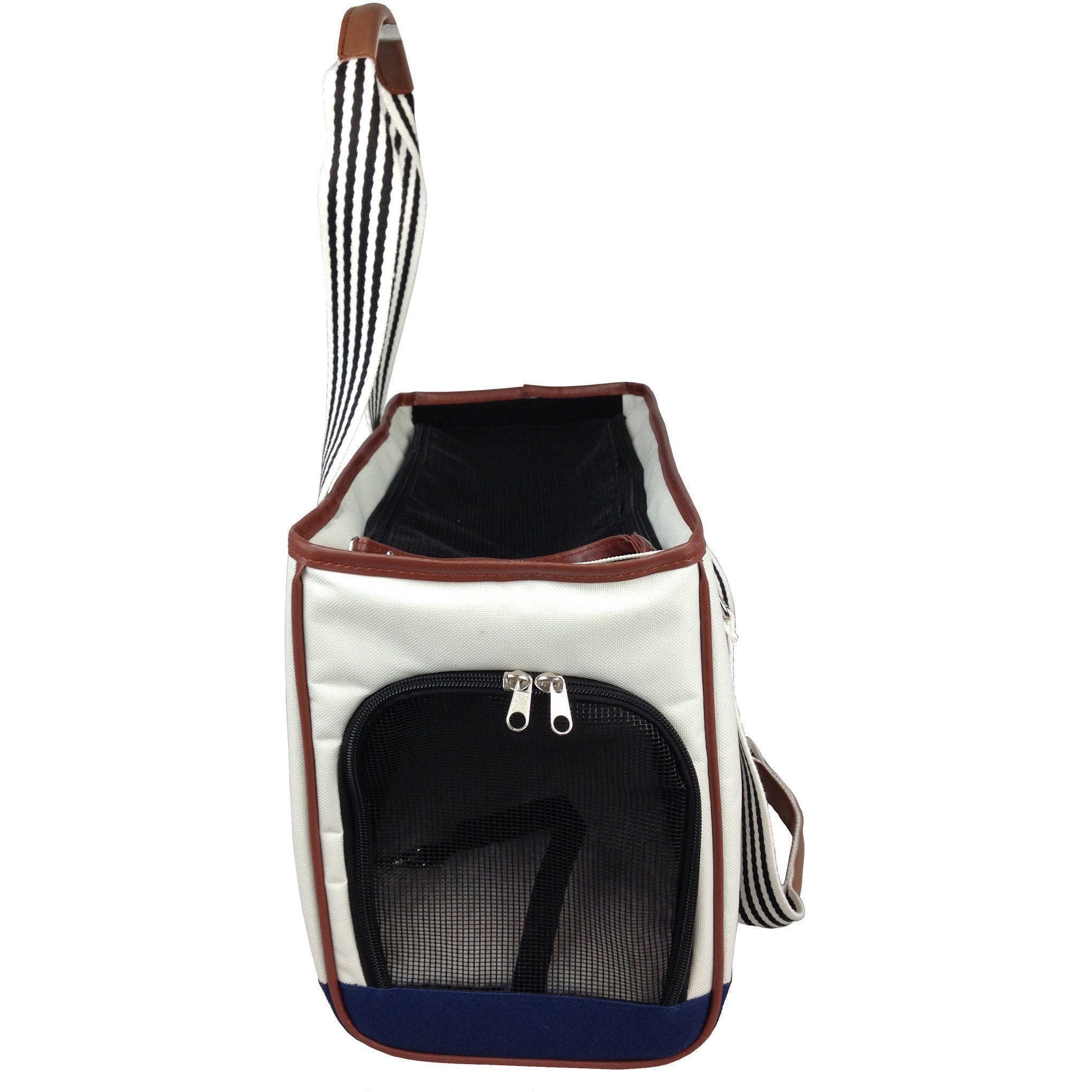 Pet Life ® 'Yacht Polo' Designer Travel Fashion Pet Dog Carrier w/ Pouch  