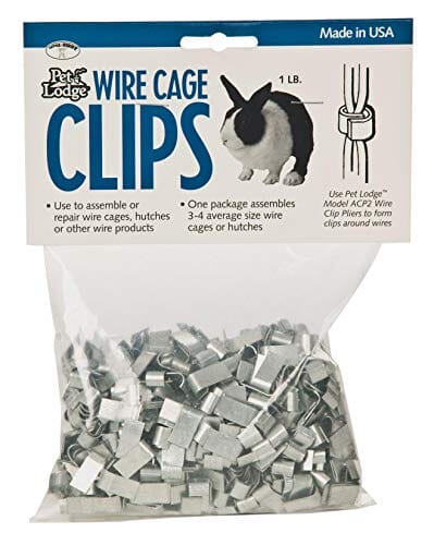 Pet Lodge Cage Clips for Small Animal Cage - Silver - 1 Lb  