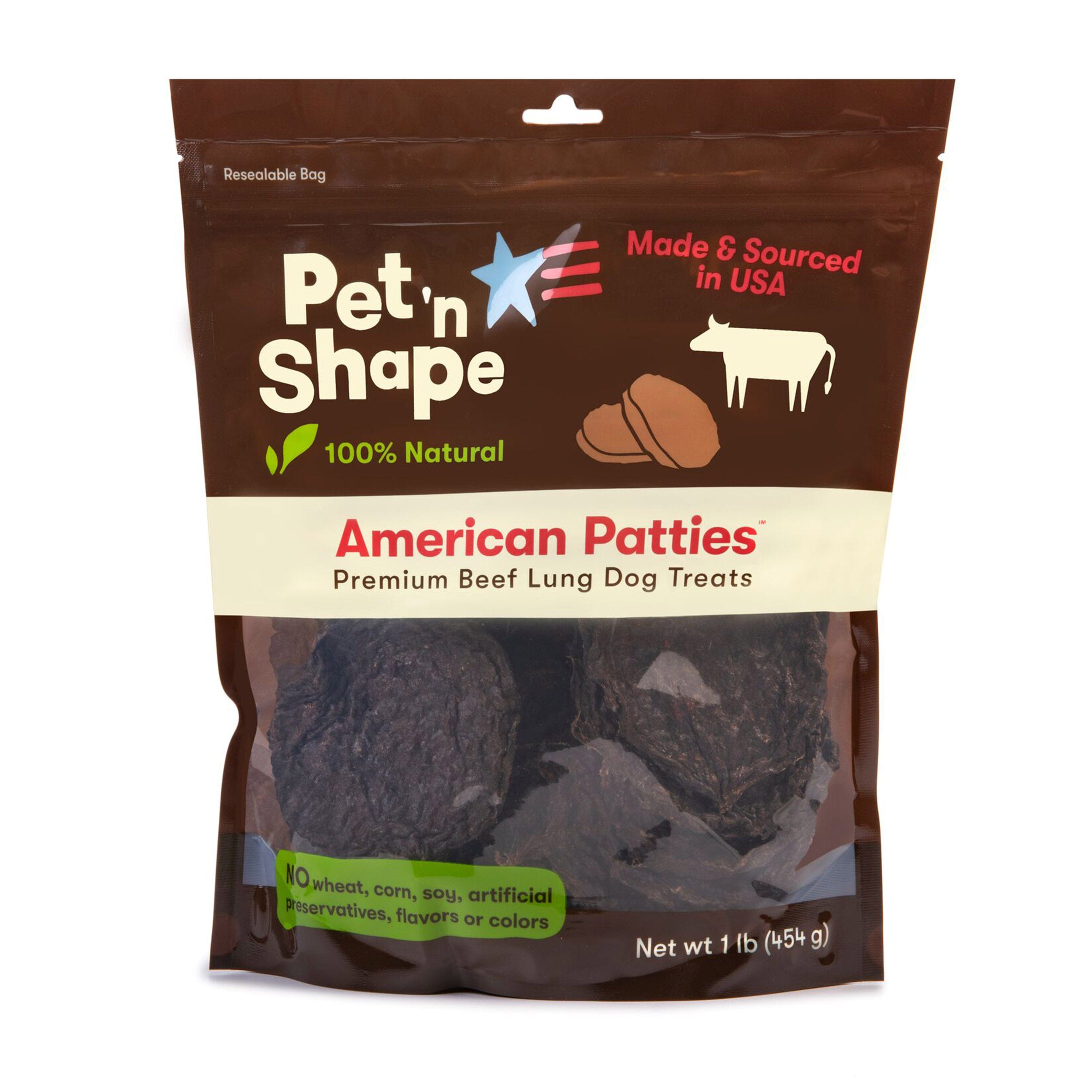 Pet 'N Shape American Patties Dog Treat Made and Sourced in the USA - 1 lb  