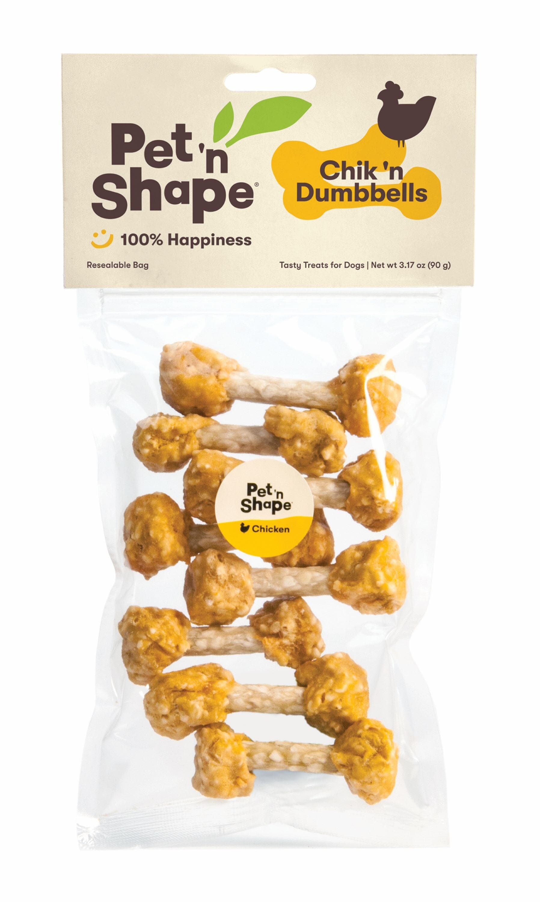 Pet 'N Shape Chik 'n Dumbbells Dog Treat - 3.17 Oz  