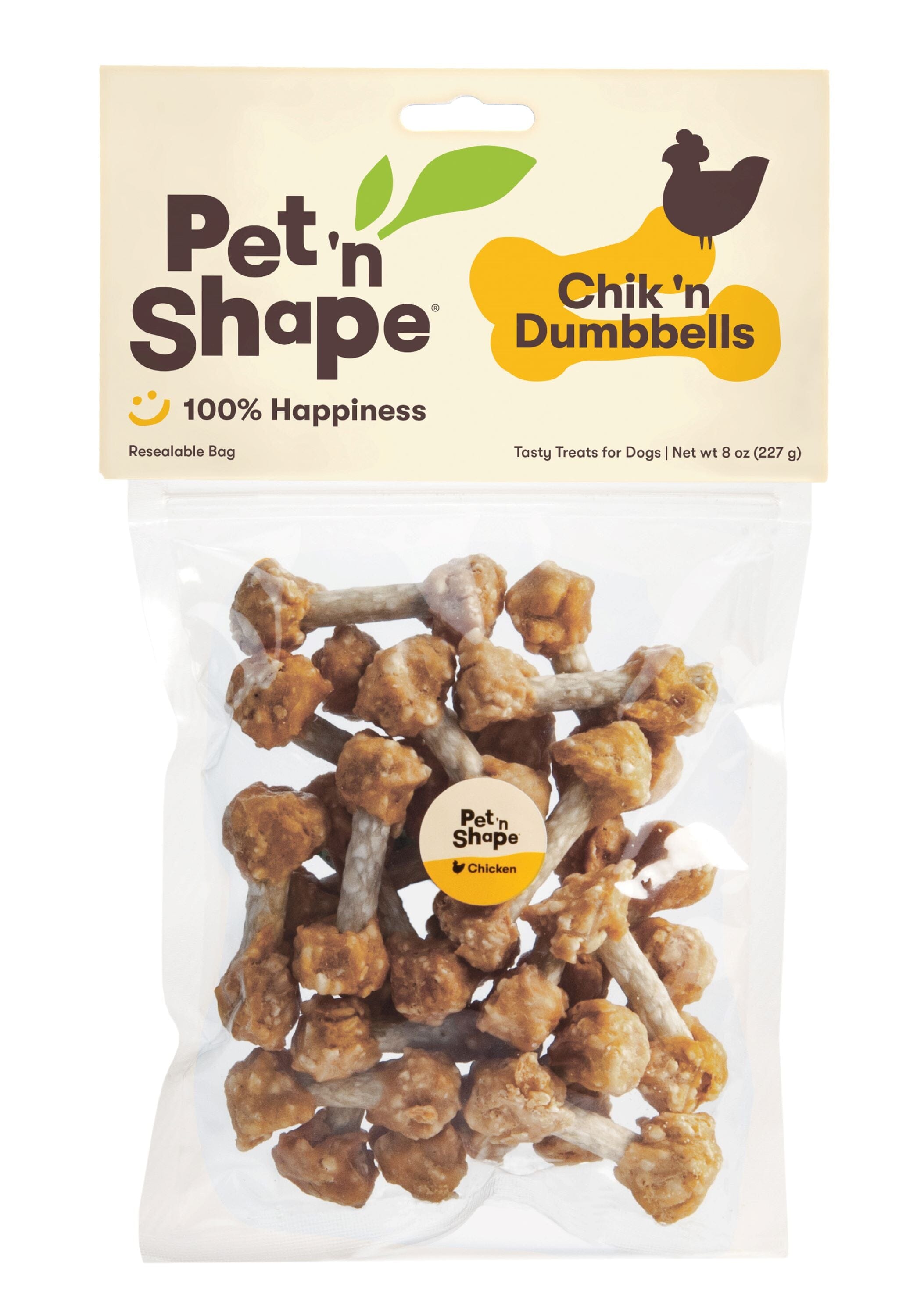 Pet 'N Shape Chik 'n Dumbbells Dog Treat - 8 Oz  