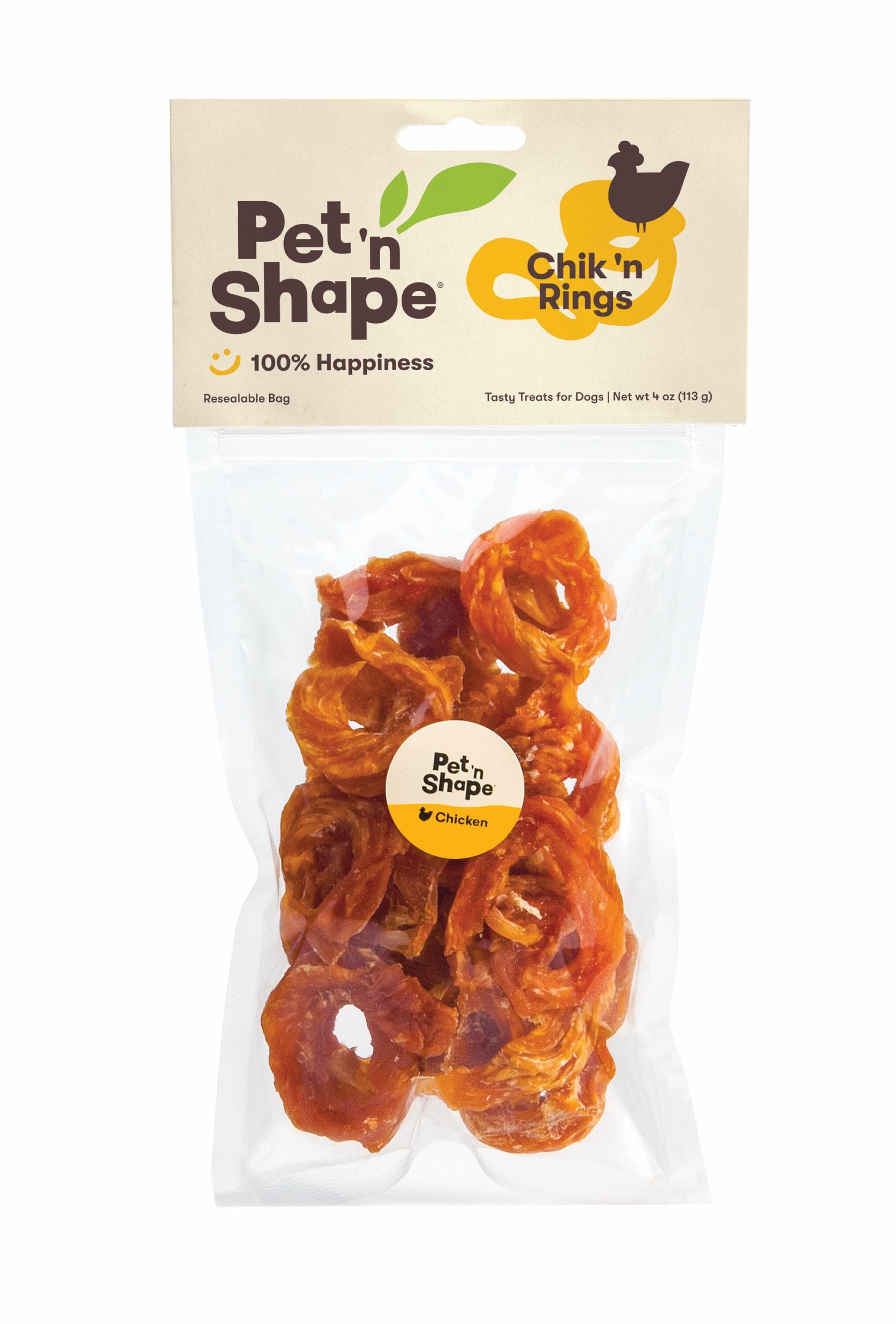 Pet 'N Shape Chik 'n Rings Dog Treat - 4 Oz  