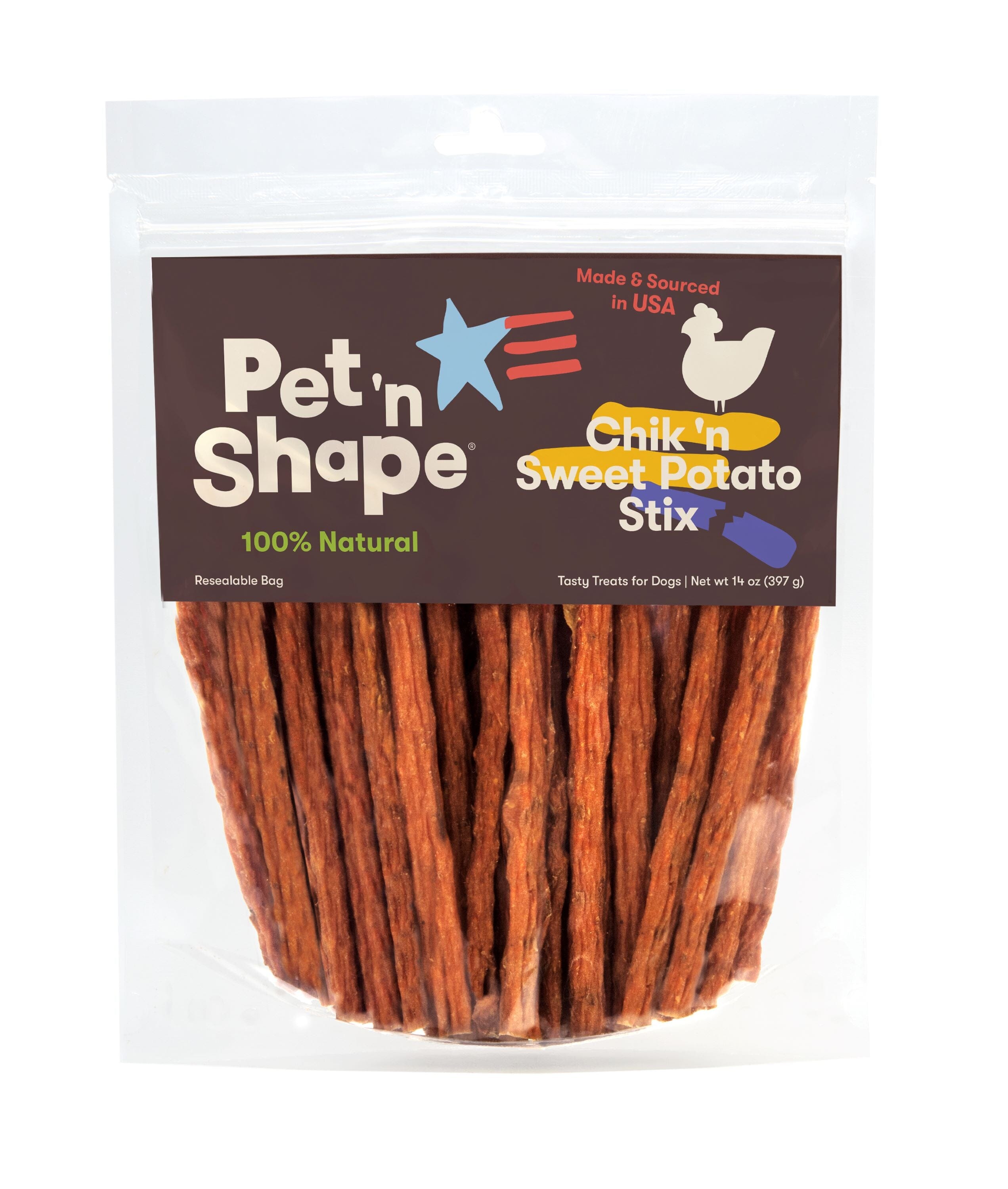 Pet 'N Shape Chik 'n Sweet Potato Stix Dog Treat - 14 Oz  