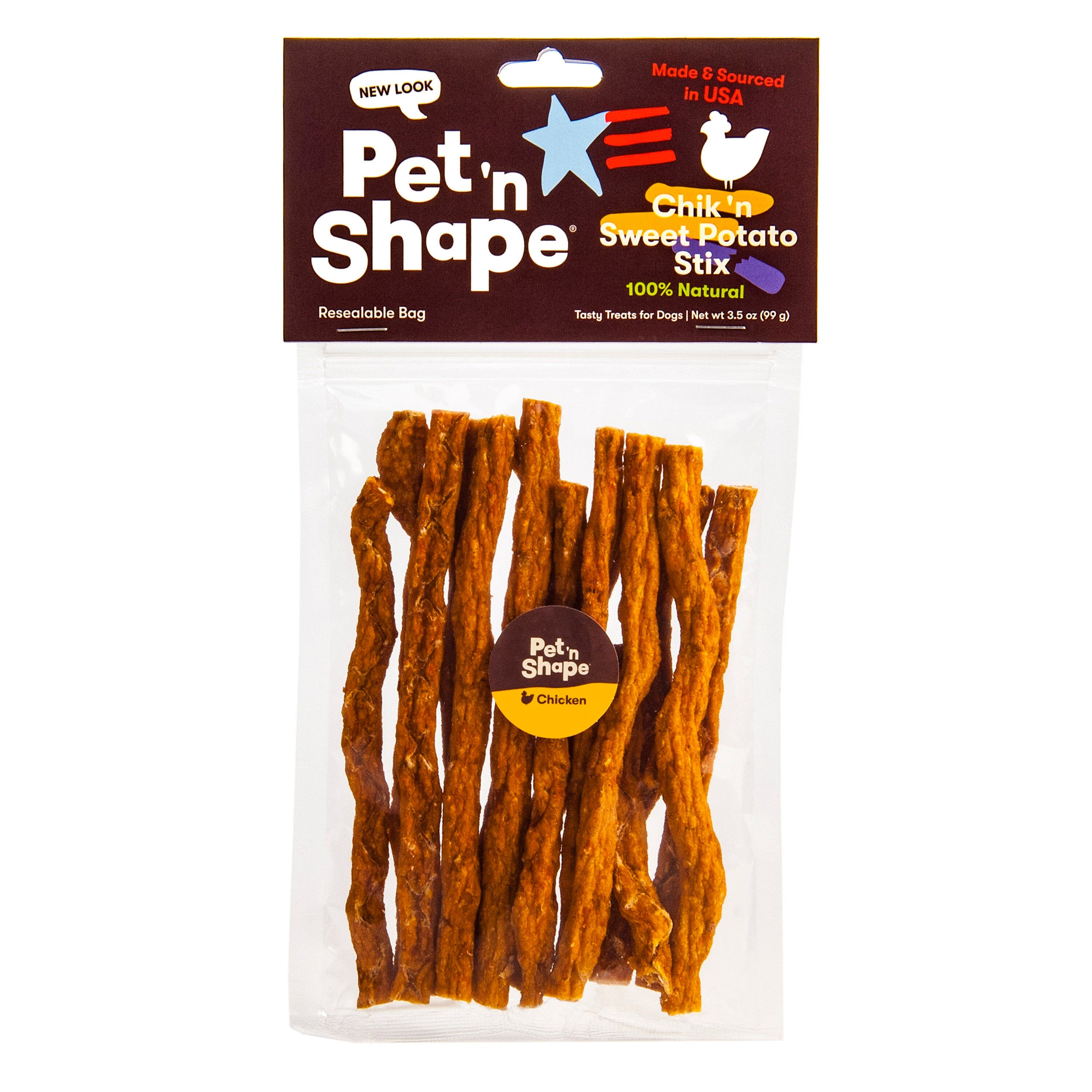 Pet 'N Shape Chik 'n Sweet Potato Stix Dog Treat - 3.5 Oz  