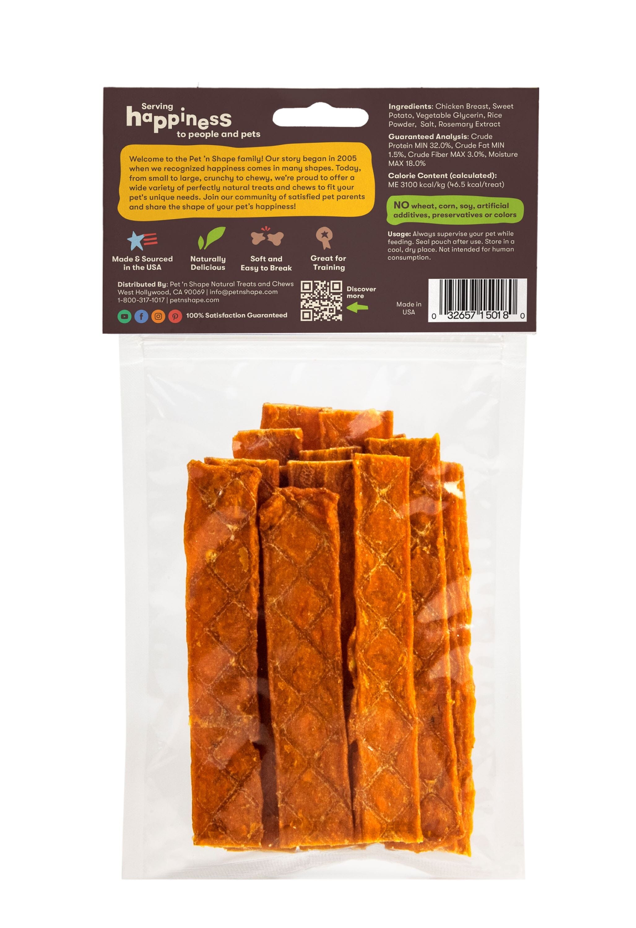 Pet 'N Shape Chik 'n Sweet Potato Strips Dog Treat - 3.5 Oz  