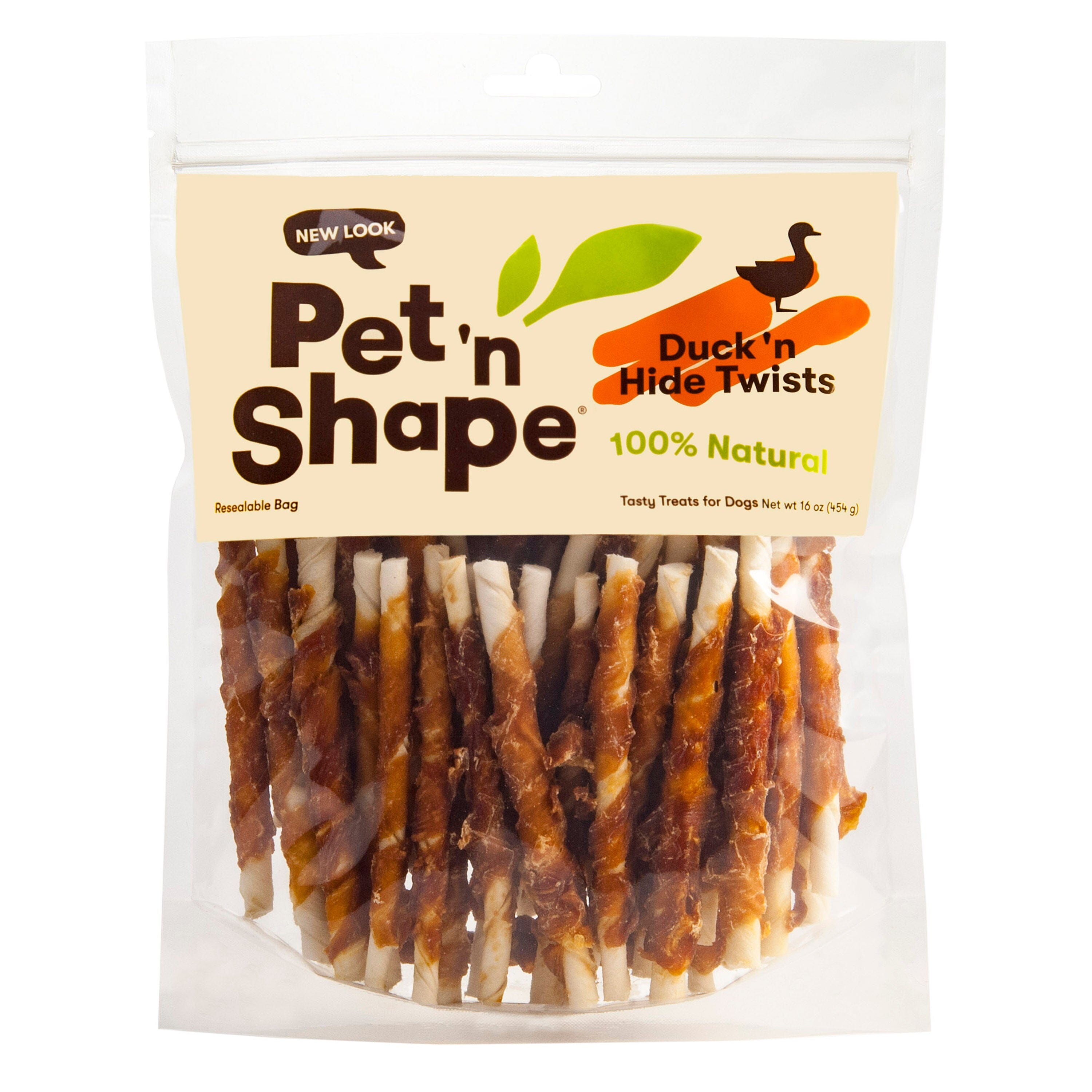 Pet 'N Shape Duck Hide Twists Dog Treats - 16 Oz  