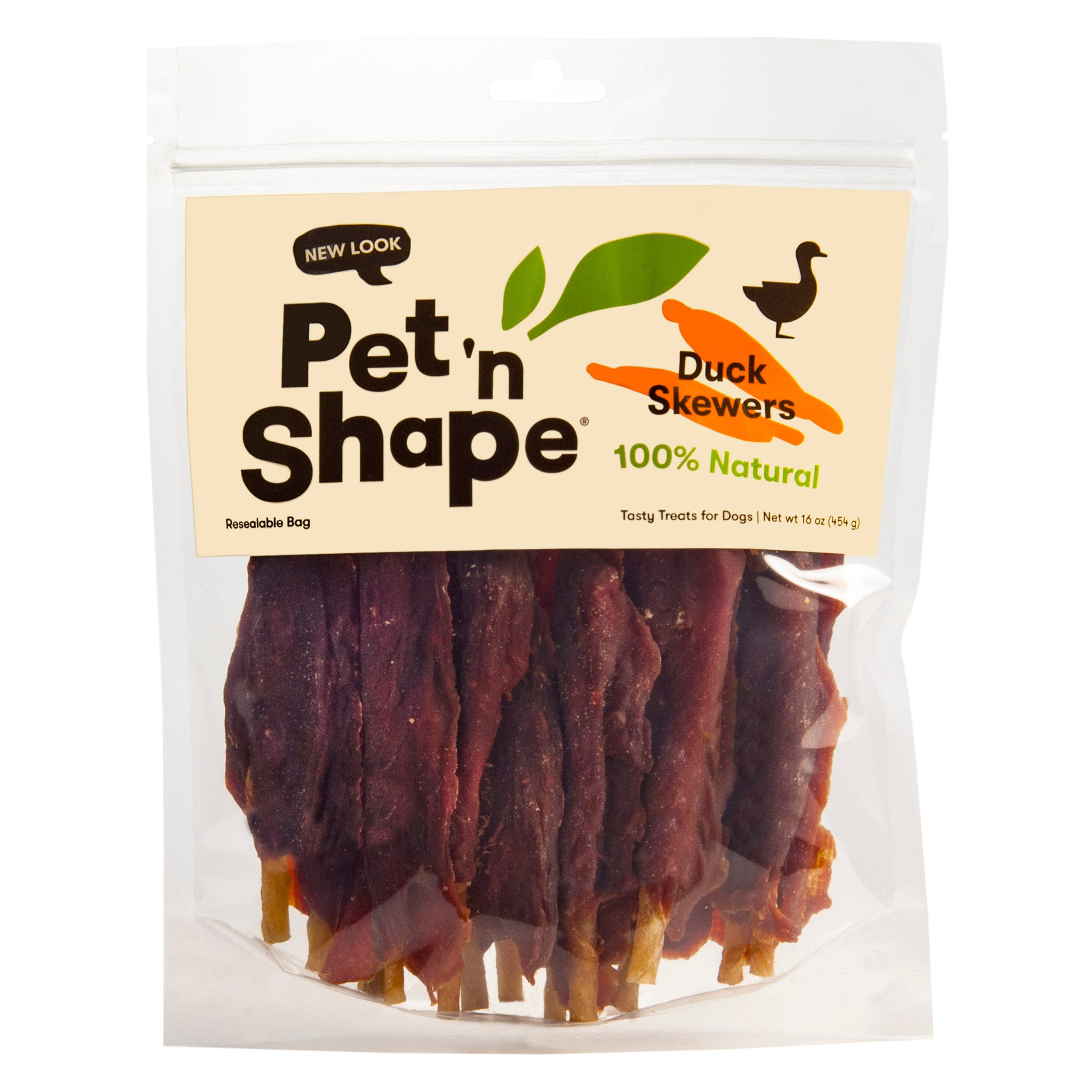 Pet 'N Shape Duck Skewers Dog Treat - 16 Oz  