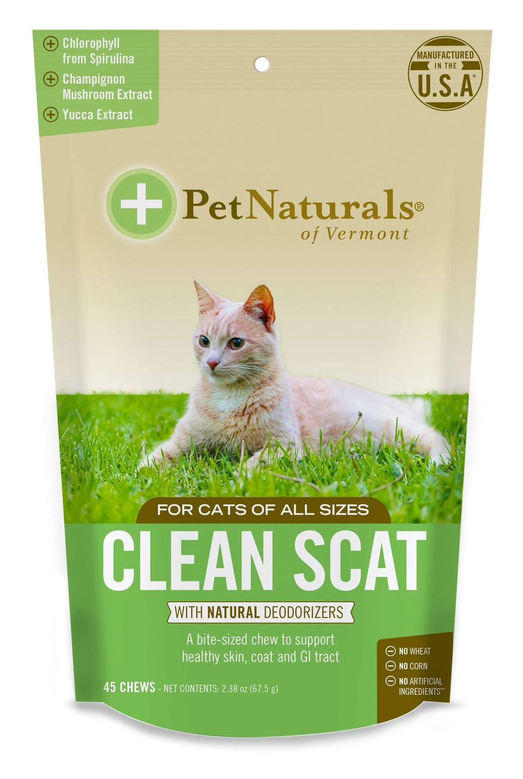 Pet Naturals of Vermont Clean Scat Supplements - 45 Chew Pouch (Replaced Smelly Cat)  